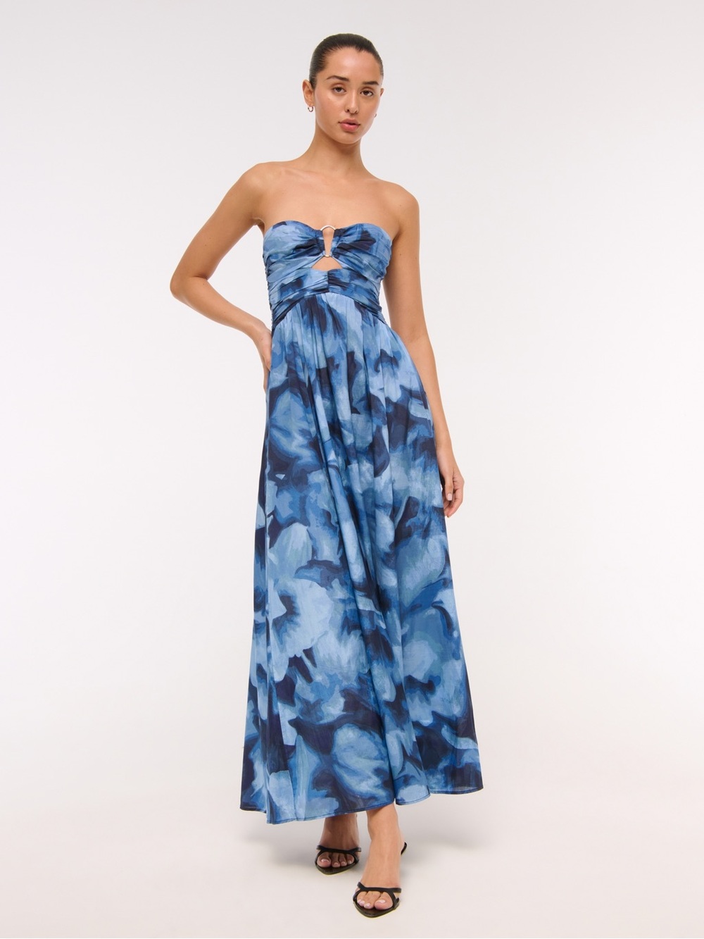 Abercrombie Strapless Hardware Cutout Maxi Dress